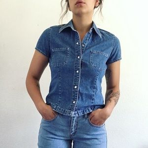 Gap button down denim tee wear multiple ways